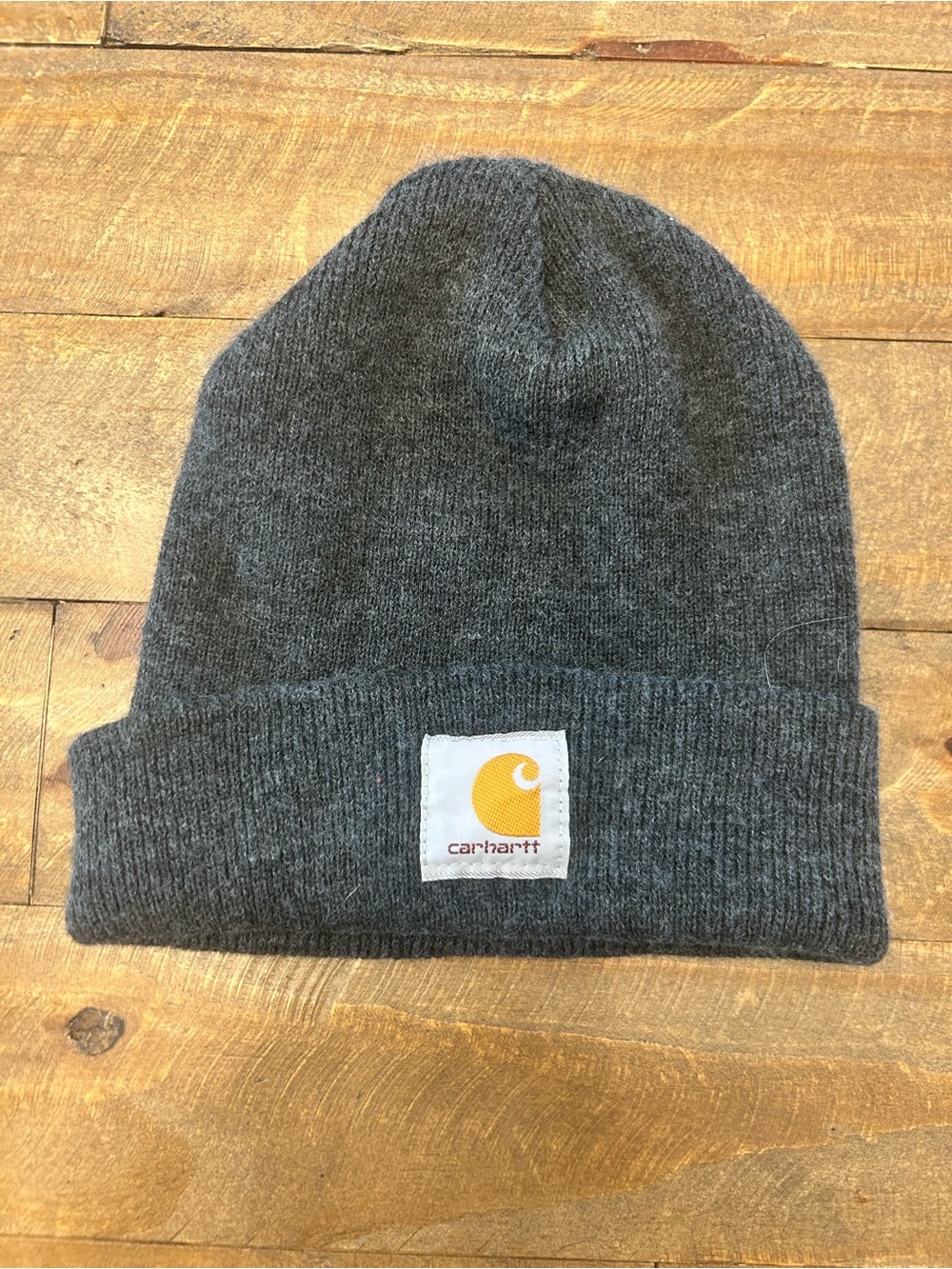 Carhartt Unisex Charcoal ' Gray Knit Beanie Hat Seasonal Fall Winter Spring